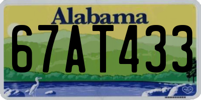 AL license plate 67AT433