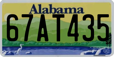 AL license plate 67AT435