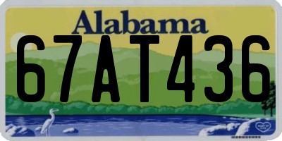 AL license plate 67AT436