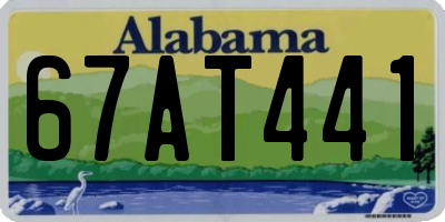 AL license plate 67AT441