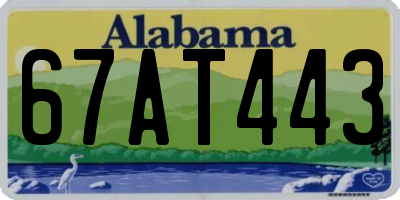 AL license plate 67AT443