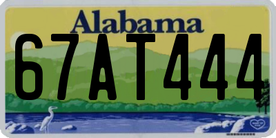 AL license plate 67AT444