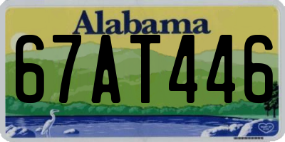 AL license plate 67AT446