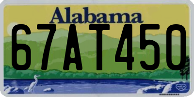 AL license plate 67AT450