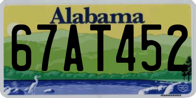 AL license plate 67AT452