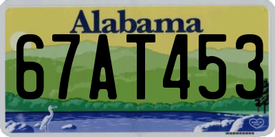 AL license plate 67AT453
