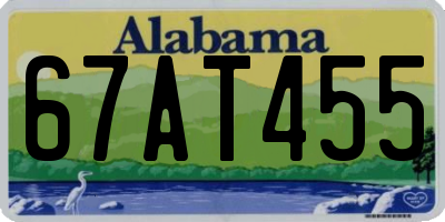 AL license plate 67AT455