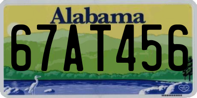 AL license plate 67AT456