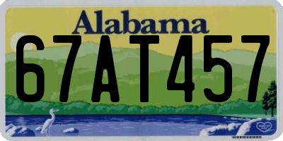 AL license plate 67AT457