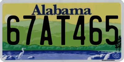 AL license plate 67AT465
