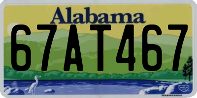 AL license plate 67AT467