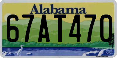 AL license plate 67AT470