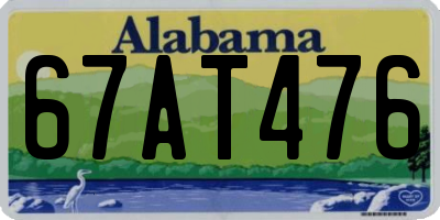 AL license plate 67AT476
