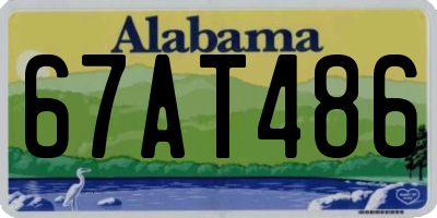 AL license plate 67AT486