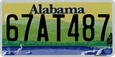 AL license plate 67AT487