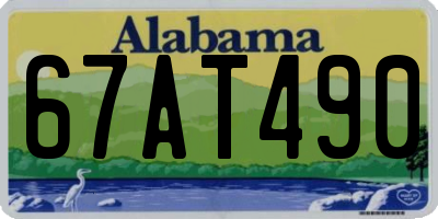 AL license plate 67AT490