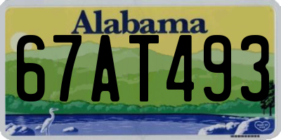 AL license plate 67AT493