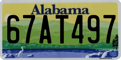 AL license plate 67AT497