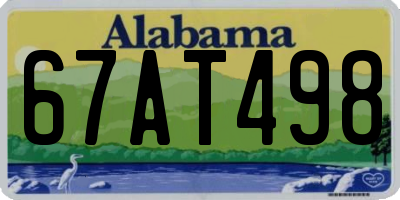 AL license plate 67AT498