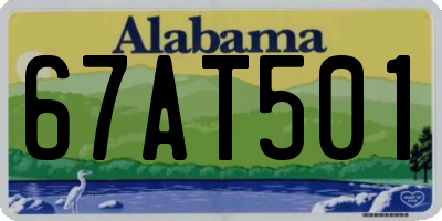 AL license plate 67AT501