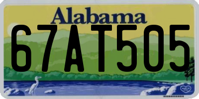 AL license plate 67AT505