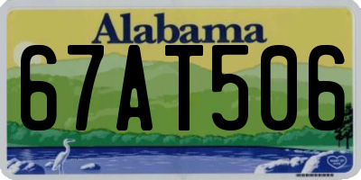 AL license plate 67AT506