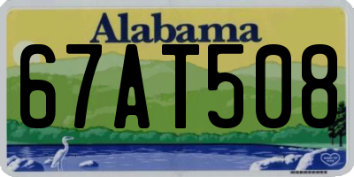 AL license plate 67AT508