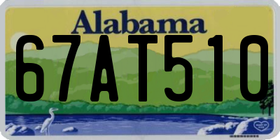 AL license plate 67AT510