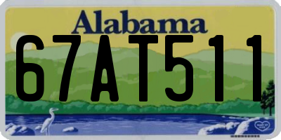 AL license plate 67AT511