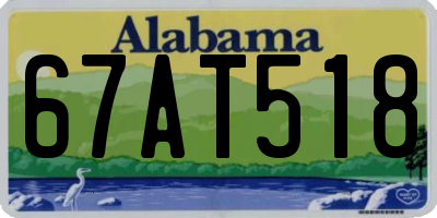 AL license plate 67AT518