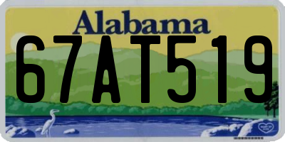 AL license plate 67AT519