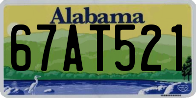 AL license plate 67AT521