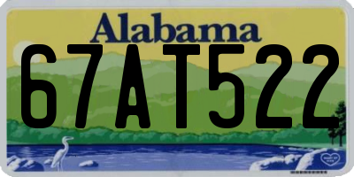 AL license plate 67AT522