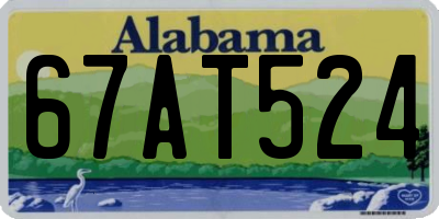 AL license plate 67AT524