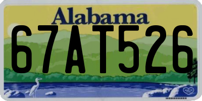 AL license plate 67AT526