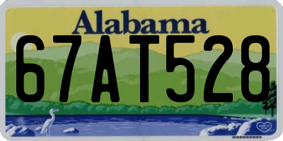 AL license plate 67AT528