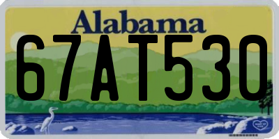 AL license plate 67AT530