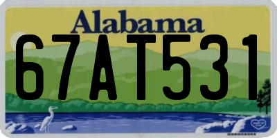 AL license plate 67AT531