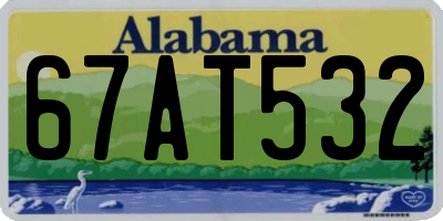 AL license plate 67AT532