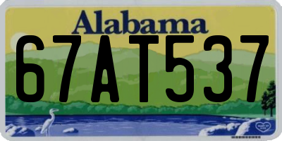 AL license plate 67AT537