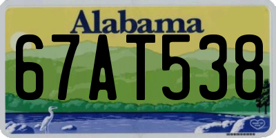 AL license plate 67AT538