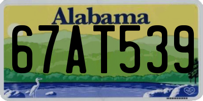 AL license plate 67AT539