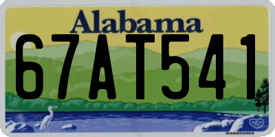 AL license plate 67AT541