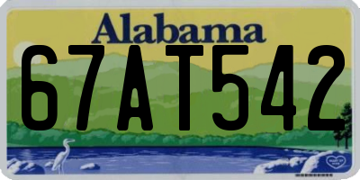 AL license plate 67AT542