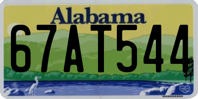 AL license plate 67AT544