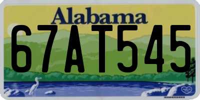 AL license plate 67AT545