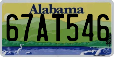 AL license plate 67AT546