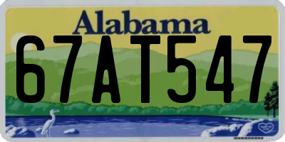 AL license plate 67AT547