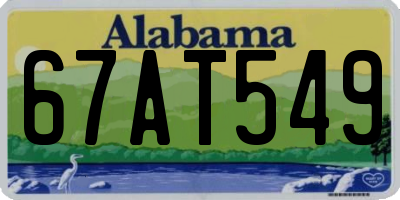 AL license plate 67AT549