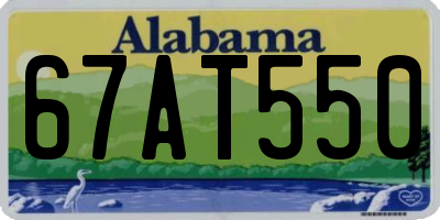 AL license plate 67AT550
